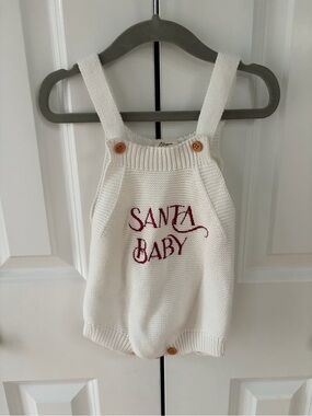 Blossom and Pear Santa Baby Knit Bubble 3-6m